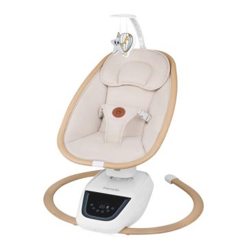 Lionelo - Dětské houpátko s melodií OLIVIA Beige Natural + dálkové ovládání