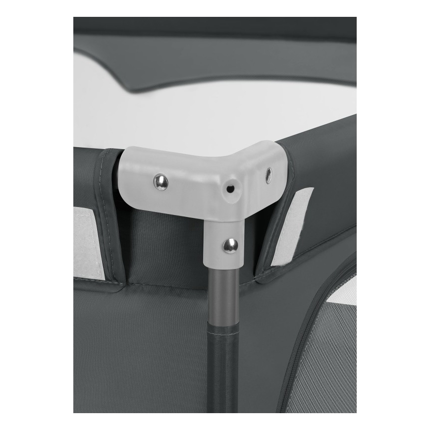 Lionelo - Hrací ohrádka FLORENCE Grey Graphite