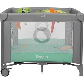 Lionelo - Hrací ohrádka MILLE PLUS Grey Green