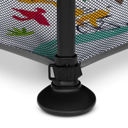 Lionelo - Hrací ohrádka ROEL Grey Multicolor