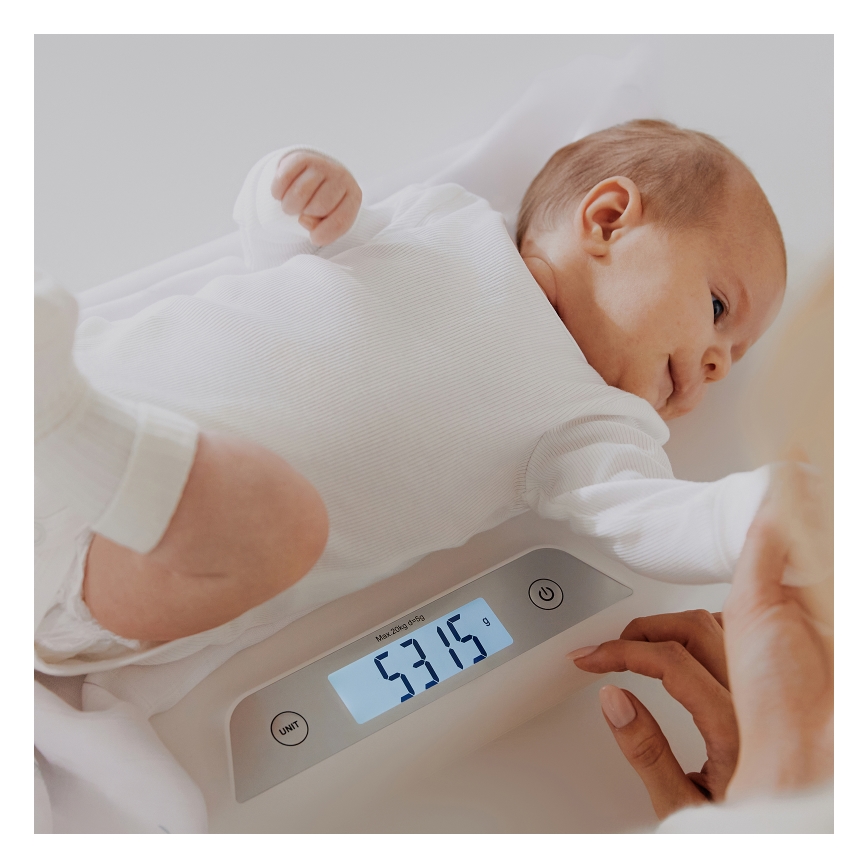 Lionelo - Kojenecká váha BABYBALANCE 3xAAA