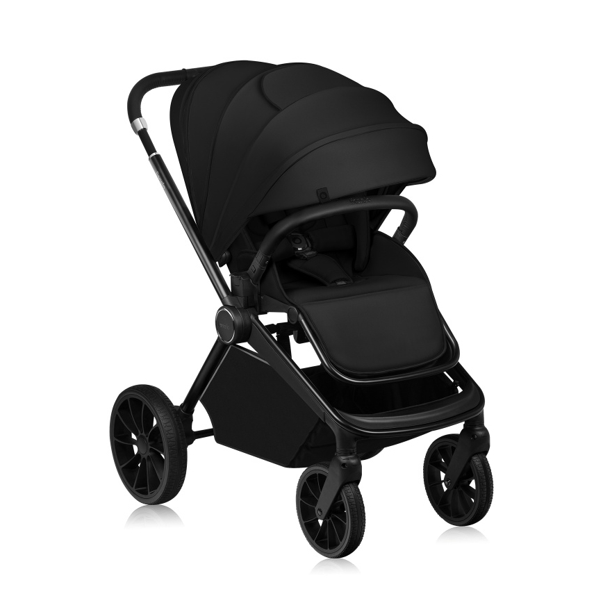 Lionelo - Kombinovaný kočárek 2v1 MIKA PLUS Black Onyx