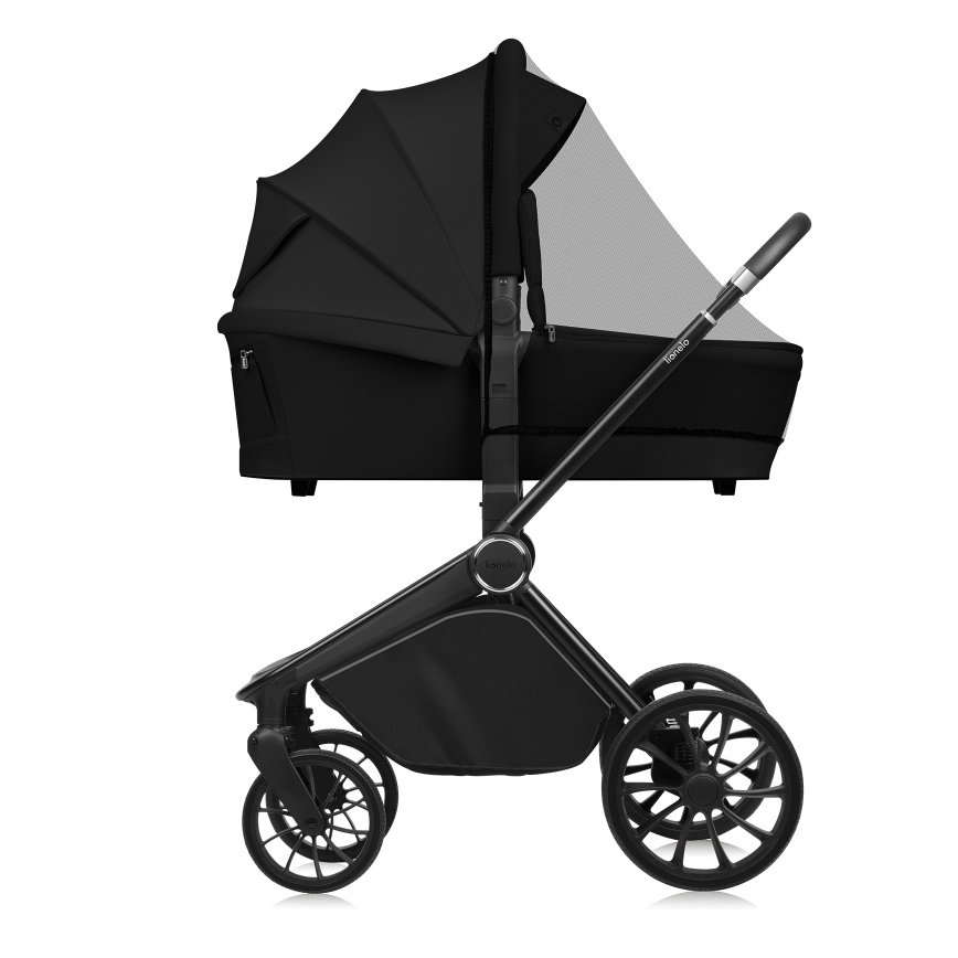 Lionelo - Kombinovaný kočárek 2v1 MIKA PLUS Black Onyx