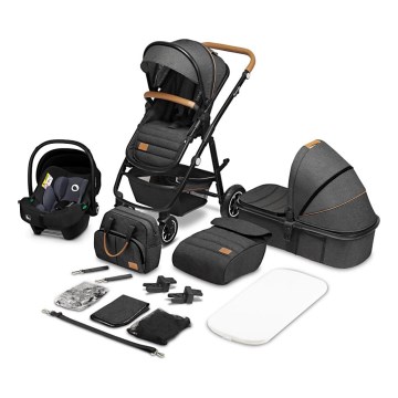 Lionelo - Kombinovaný kočárek 3v1 AMBER Grey Graphite