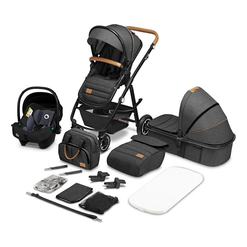 Lionelo - Kombinovaný kočárek 3v1 AMBER Grey Graphite