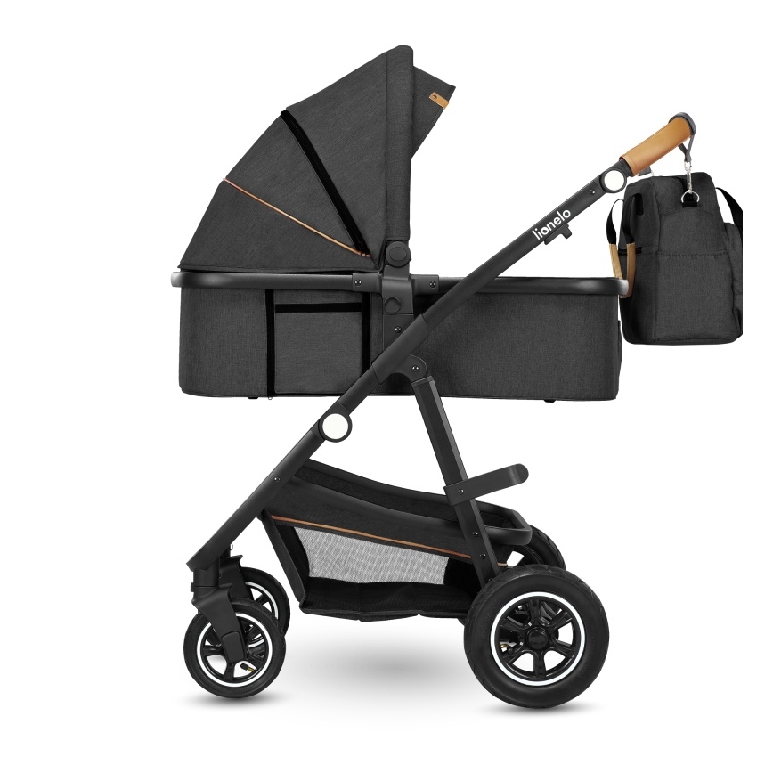 Lionelo - Kombinovaný kočárek 3v1 AMBER Grey Graphite