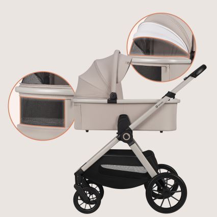 Lionelo - Kombinovaný kočárek 3v1 LAYLA Beige Sand