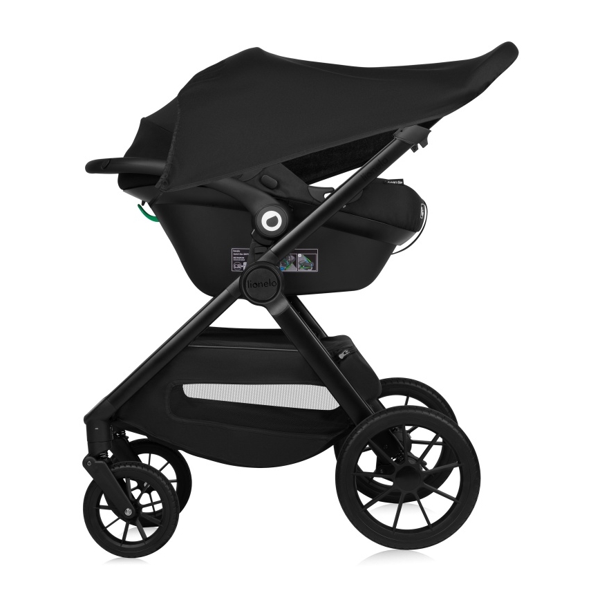 Lionelo - Kombinovaný kočárek 3v1 LAYLA Black Onyx