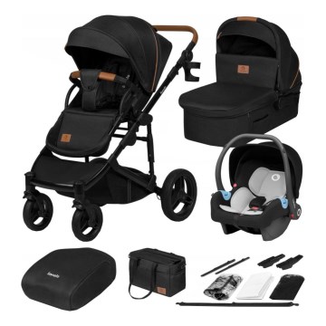 Lionelo - Kombinovaný kočárek 3v1 MARI TOUR Black Onyx