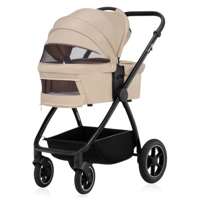 Lionelo - Kombinovaný kočárek 3v1 MERIL Beige Sand