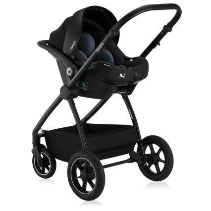 Lionelo - Kombinovaný kočárek 3v1 MERIL Black Onyx