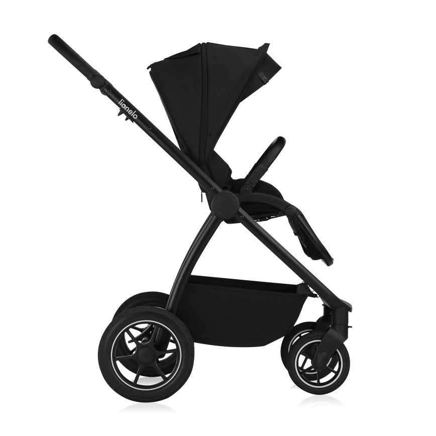 Lionelo - Kombinovaný kočárek 3v1 MERIL Black Onyx