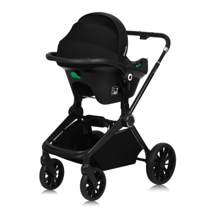 Lionelo - Kombinovaný kočárek 3v1 MIKA PLUS Black Onyx