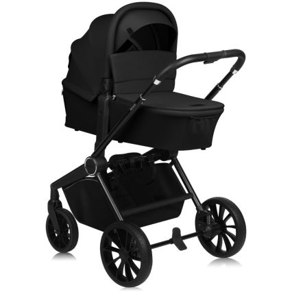 Lionelo - Kombinovaný kočárek 3v1 MIKA PLUS Black Onyx