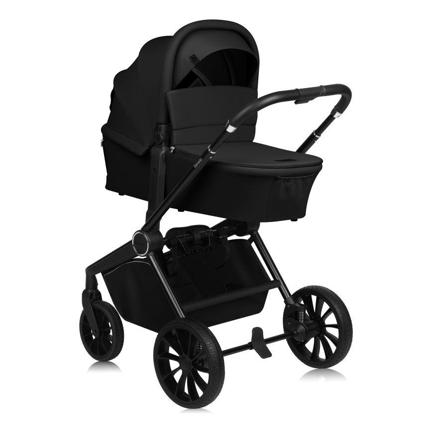 Lionelo - Kombinovaný kočárek 3v1 MIKA PLUS Black Onyx