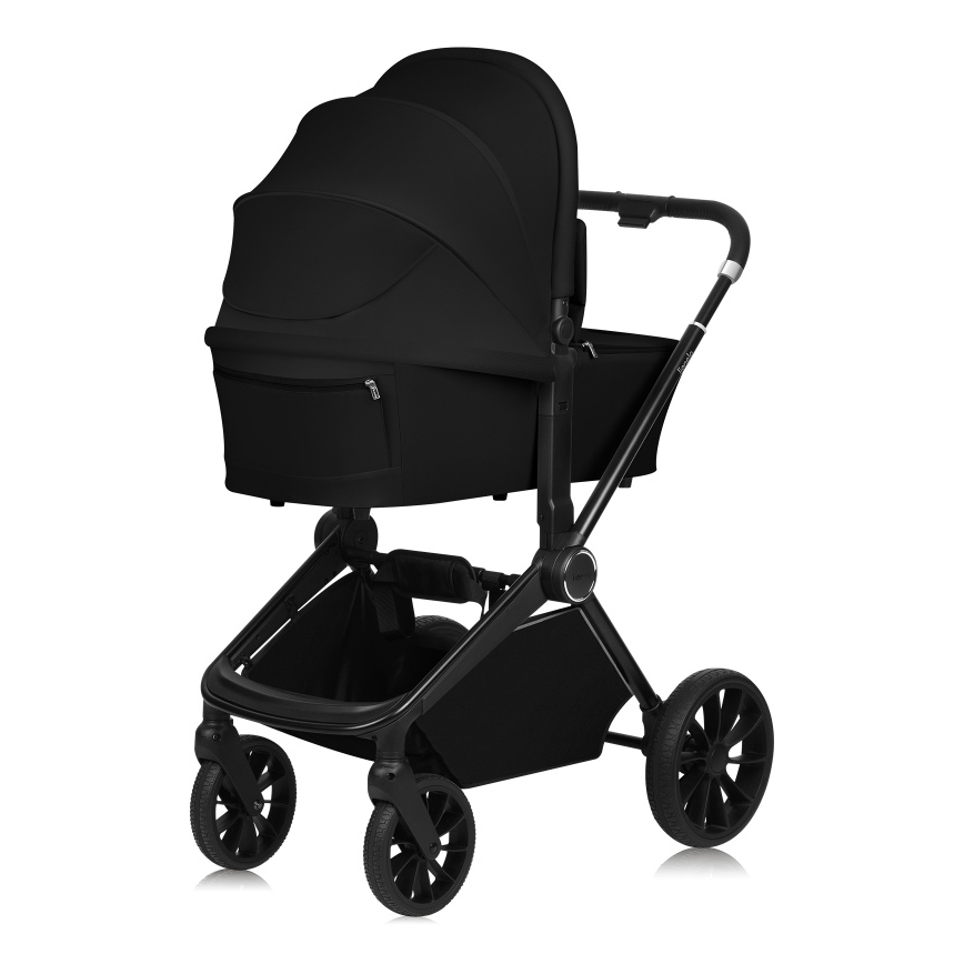Lionelo - Kombinovaný kočárek 3v1 MIKA PLUS Black Onyx