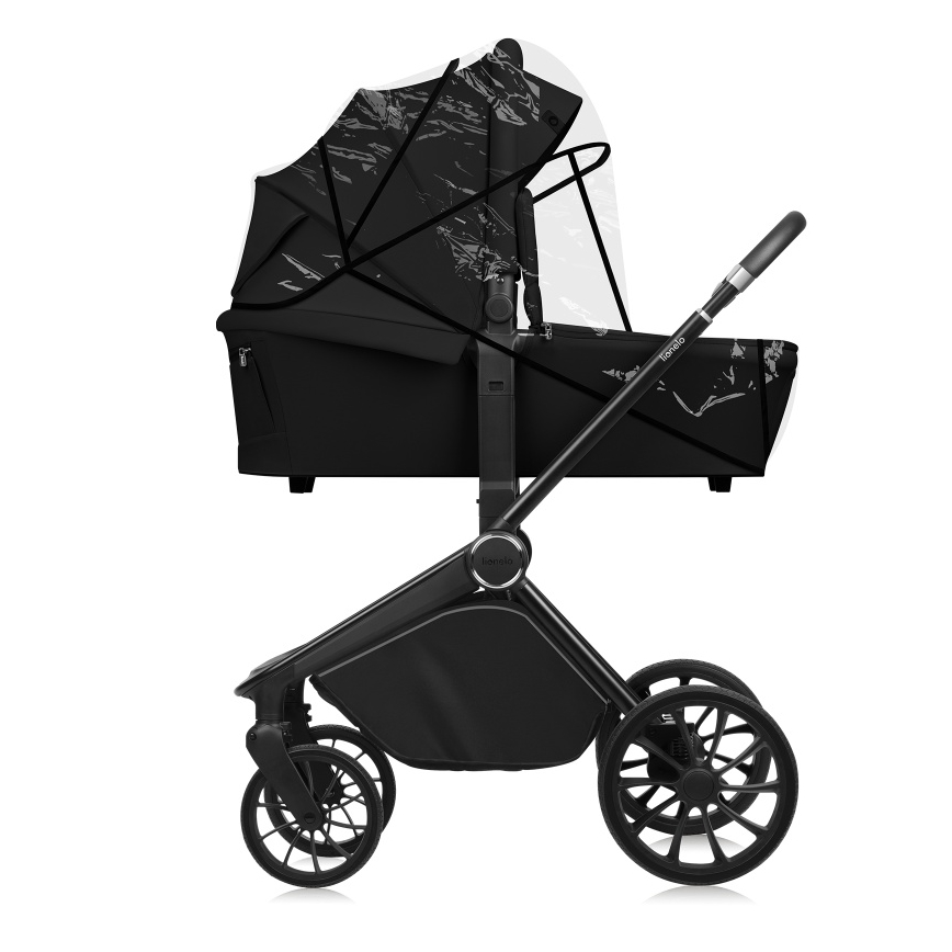 Lionelo - Kombinovaný kočárek 3v1 MIKA PLUS Black Onyx