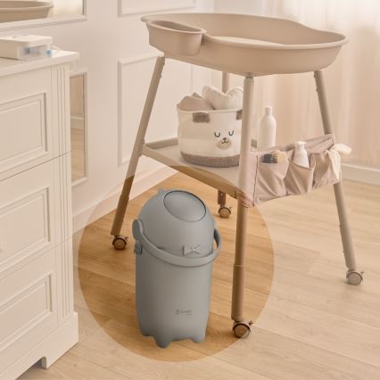 Lionelo - Koš na pleny PUREBIN 10 l Grey