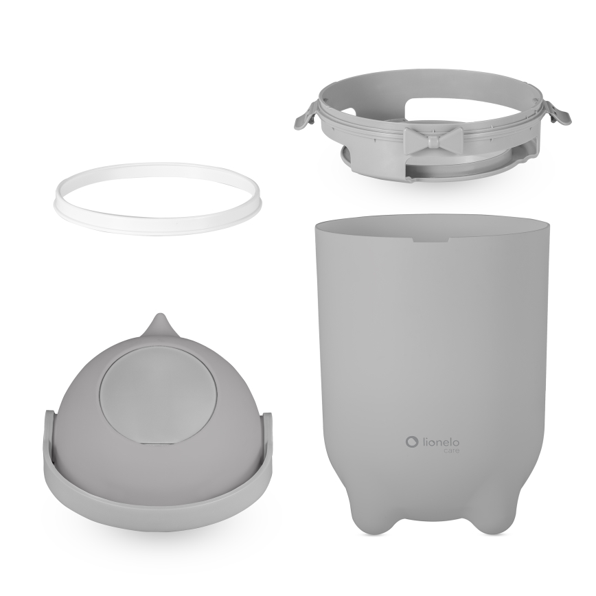 Lionelo - Koš na pleny PUREBIN 10 l Grey