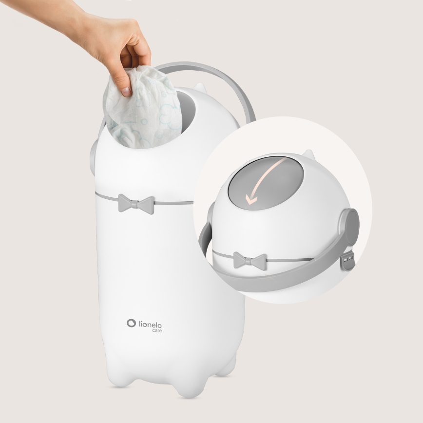Lionelo - Koš na pleny PUREBIN 10 l White