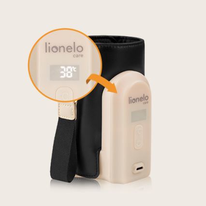 Lionelo - Nabíjecí ohřívač lahví THERMUP GO EVO 18W/5V černá/béžová