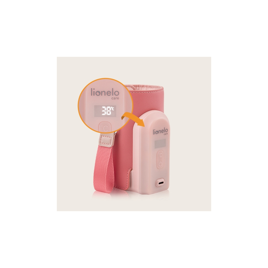 Lionelo - Nabíjecí ohřívač lahví THERMUP GO EVO 18W/5V růžová