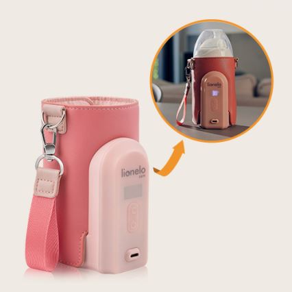 Lionelo - Nabíjecí ohřívač lahví THERMUP GO EVO 18W/5V růžová