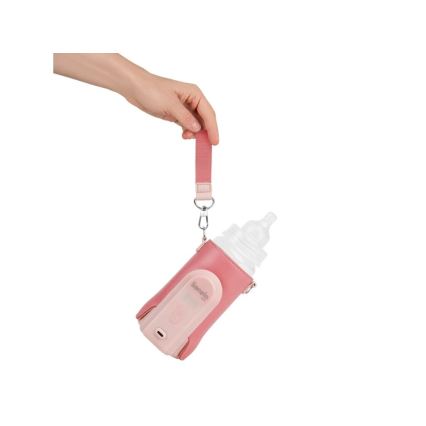 Lionelo - Nabíjecí ohřívač lahví THERMUP GO EVO 18W/5V růžová