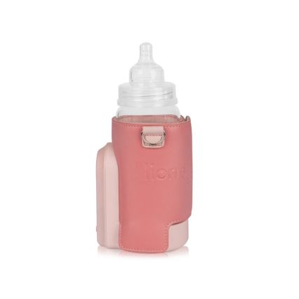 Lionelo - Nabíjecí ohřívač lahví THERMUP GO EVO 18W/5V růžová