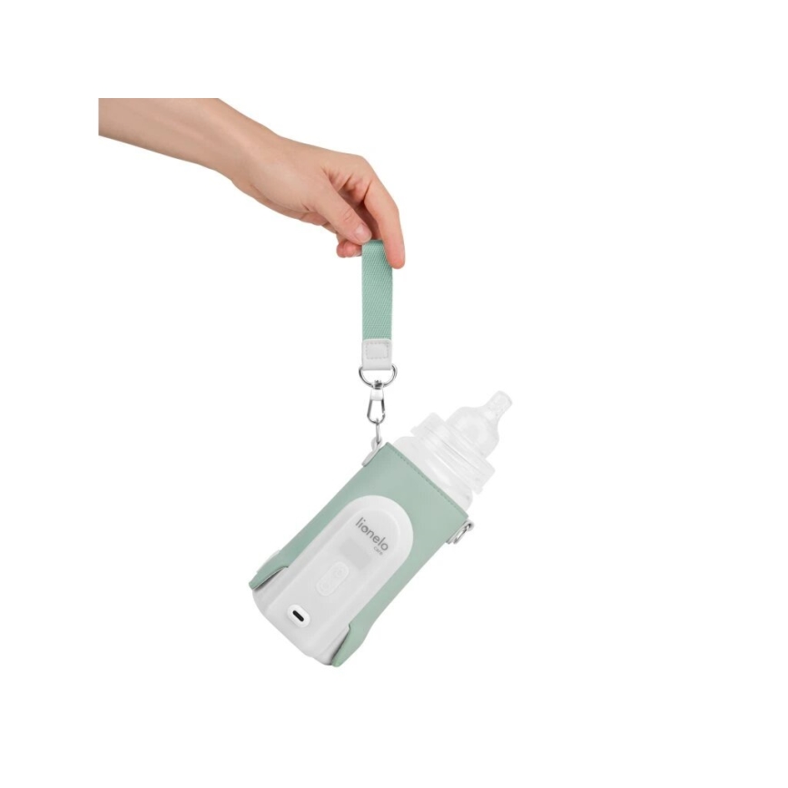 Lionelo - Nabíjecí ohřívač lahví THERMUP GO EVO 18W/5V zelená/bílá