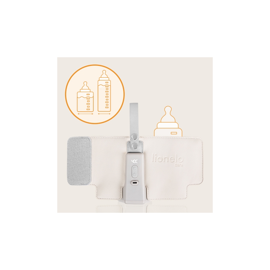 Lionelo - Nabíjecí ohřívač lahví THERMUP GO PLUS 10W/5V béžová