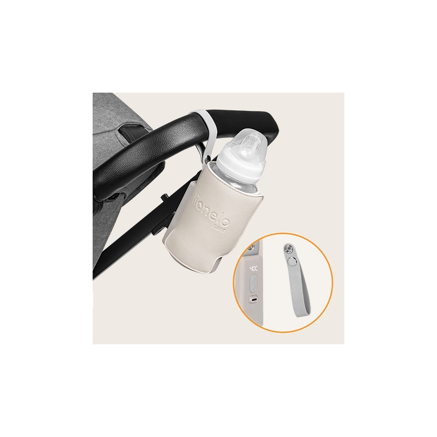 Lionelo - Nabíjecí ohřívač lahví THERMUP GO PLUS 10W/5V béžová