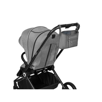 Lionelo - Organizér na kočárek LITTLE CUBE Grey Stone