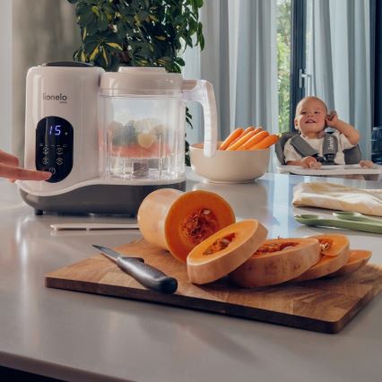 Lionelo - Parní vařič 5v1 BABYMENU 110W/230V bílá/šedá