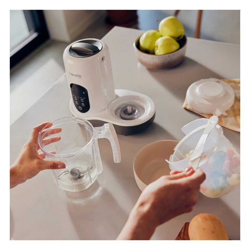 Lionelo - Parní vařič 5v1 BABYMENU 110W/230V bílá/šedá