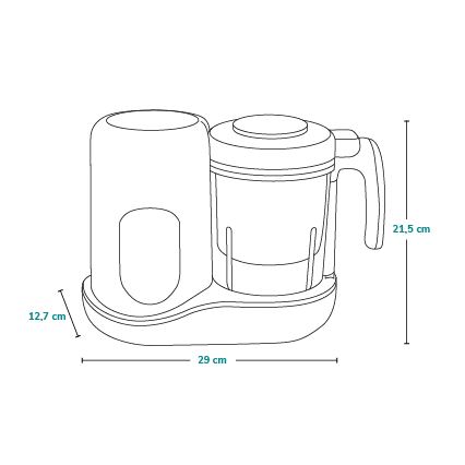 Lionelo - Parní vařič 5v1 BABYMENU 110W/230V bílá/šedá
