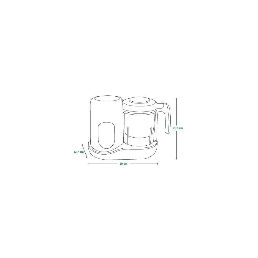 Lionelo - Parní vařič 5v1 BABYMENU 110W/230V bílá/šedá