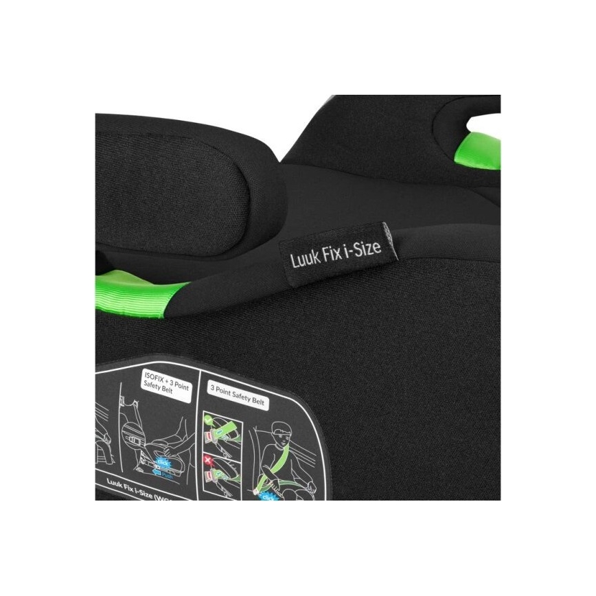 Lionelo - Podsedák do auta LUUK FIX i-Size 125-150 cm černá