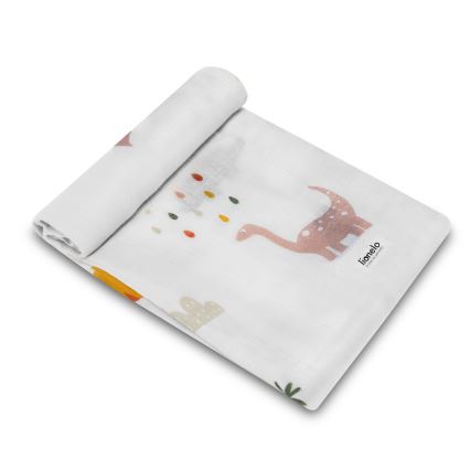 Lionelo - SADA 3x Bambusová plena BAMBOO SET 70x70 cm Dino