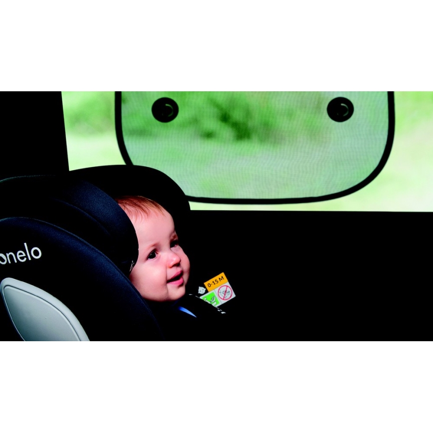 Lionelo - Sluneční clona s přísavkou SUNSHADE 2 ks Black