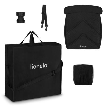 Lionelo - Sportovní kočárek CLOE černá/modrá/zlatá