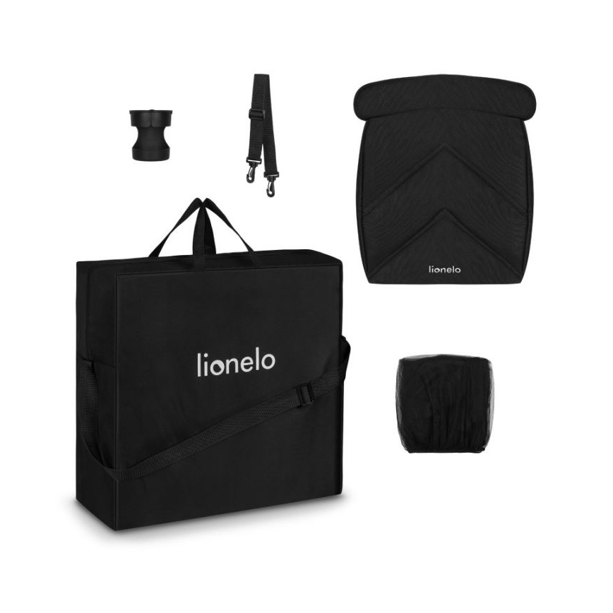 Lionelo - Sportovní kočárek CLOE černá/modrá/zlatá