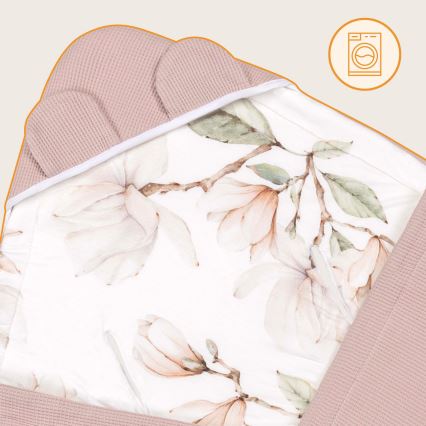Lionelo - Zavinovačka do autosedačky TRAVEL SWADDLE 90x90 cm Beige Magnolia