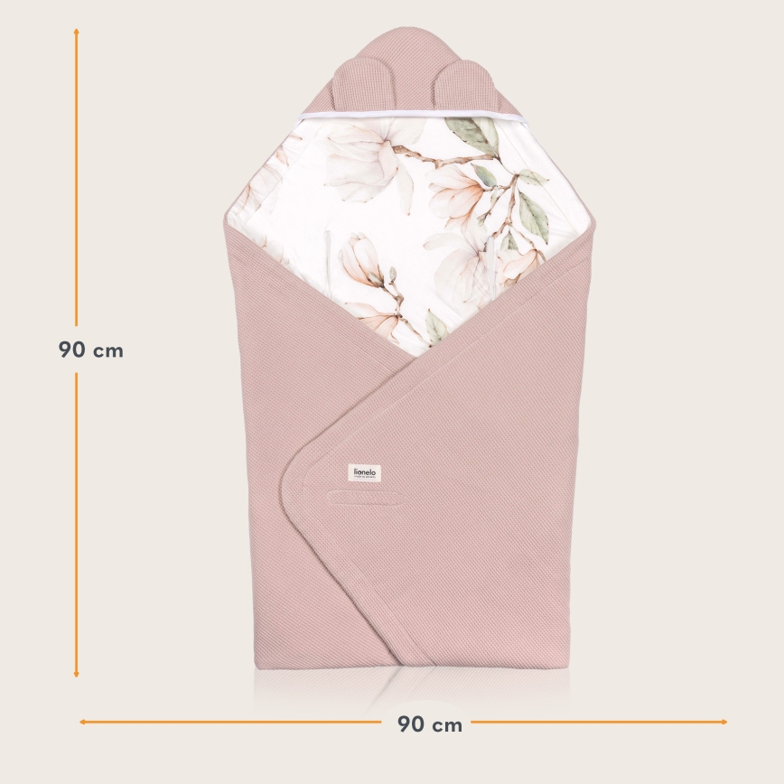 Lionelo - Zavinovačka do autosedačky TRAVEL SWADDLE 90x90 cm Beige Magnolia