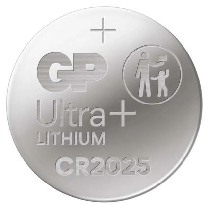Lithiová baterie knoflíková CR2025 GP LITHIUM 3V/170 mAh
