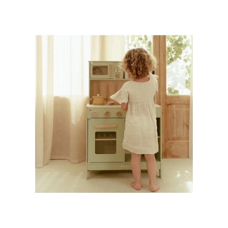 Little Dutch - Dřevěná kuchyňka s příslušenstvím Mint
