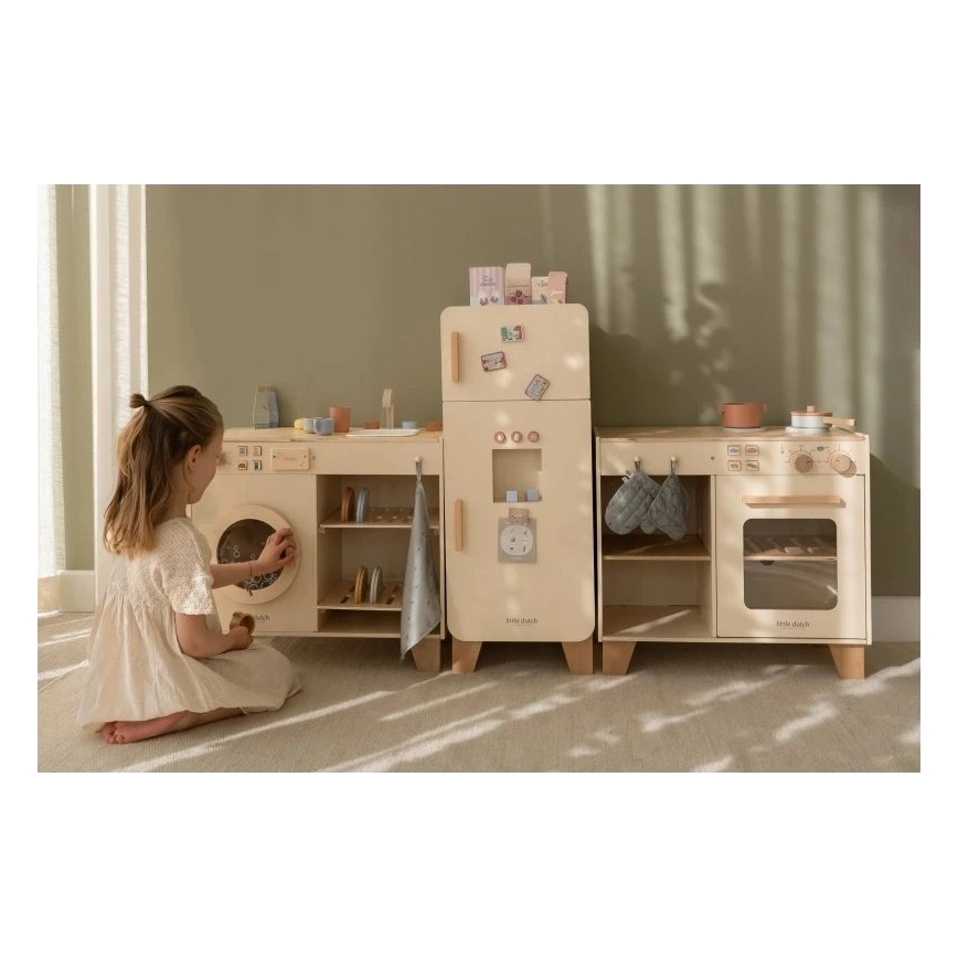 Little Dutch - Dřevěná pračka s příslušenstvím
