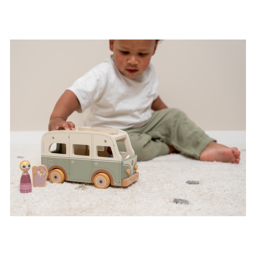 Little Dutch - Dřevěný karavan s příslušenstvím topol