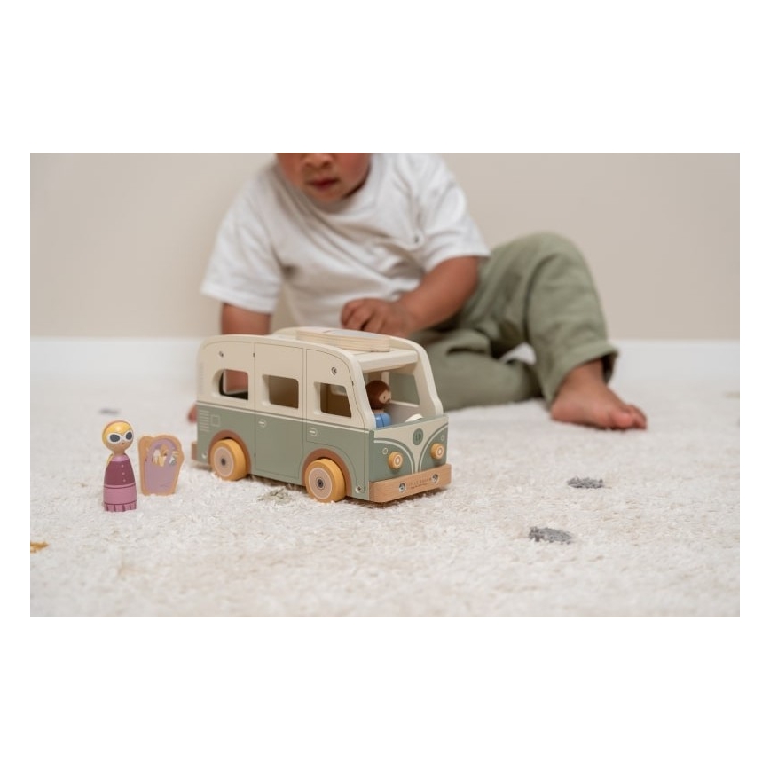 Little Dutch - Dřevěný karavan s příslušenstvím topol