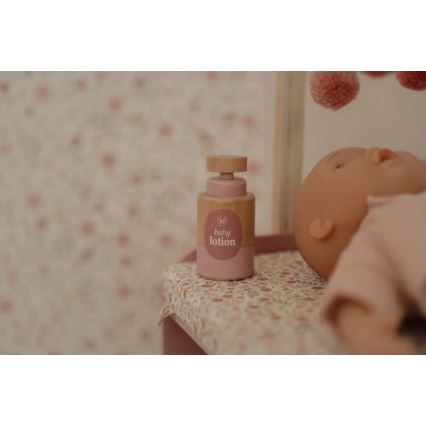 Little Dutch - Dřevěný přebalovací pult pro panenky Soft Flowers